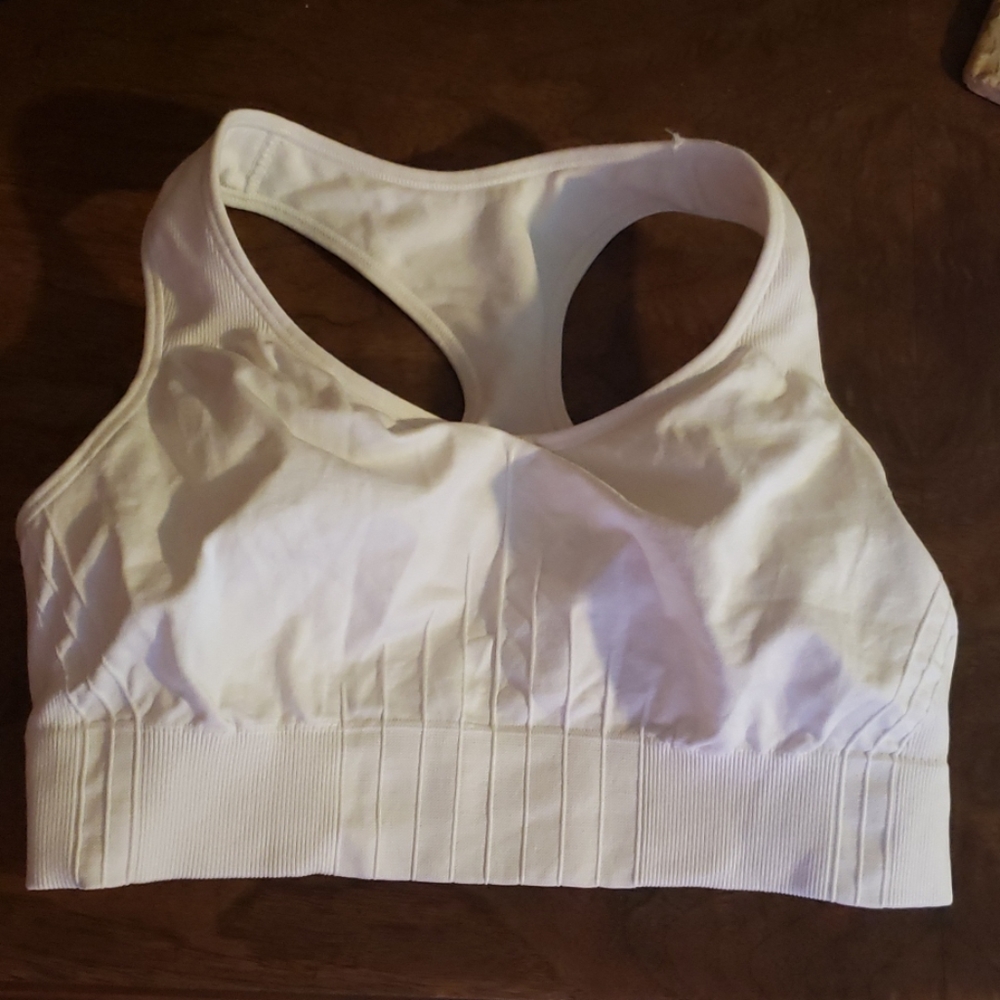 Crisp, white Sports Bra